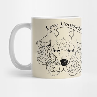 love yourself print Mug